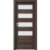 PORTA Doors SET Rámové dvere VERTE HOME C.4 so sklom, fólia Orech verona 2 + zárubeň PD-VER-C4_ORECHVERONA2