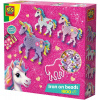 SES CREATIVE Zažehlovací korálky 1800ks se samolepkami jednorožci