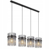 ZÁVESNÁ LAMPA GLOBO GORLEY 15698-4H DYMOVÁ / ČIERNA
