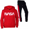 Teplaková súprava - Yuyu Children's Tracksuit Veľkosť 164 čierna, červená (Mikina červená kapucňa Nasa + Pants String 164)