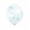 Unique konfetové balóny modré 30 cm 6 kusov