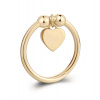 S'Agapõ Nastaviteľný pozlátený prsteň Srdce Feelings SFE35