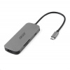 ACER Dokovací stanice 7in1 Type-C dongle, 1x HDMI, 3x USB-A 3.2 Gen1, 1x SD 3.0, 1x microSD, 1x USB-C, silver