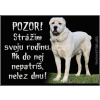 Tabuľka pozor pes (Stredoázijsky ovčiak, pozor zlý pes)