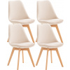Design-Shop Linares zamat drevené nohy natura Krémová 4 ks