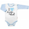 Body dlhý rukáv Baby Nellys, I love mom & dad, kluk 68 (3-6m)