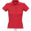 SOL´S PEOPLE / Dámska polokošeľa s bočnými rázporkami - red XXL