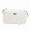 Dámska kožená kabelka MiaMore 01-042 DOLLARO biela listonoszka s odnímateľným popruhom