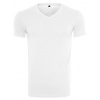 Build Your Brand Vybuduj si svoju značku Pánske tričko s ľahkým výstrihom do V BY006 Biela S