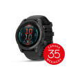 Smart hodinky GARMIN fenix E - 47mm, AMOLED, Slate Gray Steel/Black, Black band