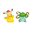 Jazwares Pokémon akční Bulbasaur a Pikachu Holiday pack 5 cm