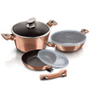 Berlinger Haus sada na varenie s mramorovým povrchom a odnímateľnou rukoväťou METALLIC LINE ROSE GOLD EDITION BH/7051 6 dielna Berlinger Haus
