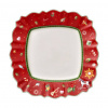 Tác/talíř hranatý na cukroví červený, 29 x 29 cm Toy´s Delight Villeroy & Boch (Barva bílá + červená)
