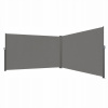 Bočná markíza VEVOR 180 × 600 cm s UV ochranou a rámom z hliníkovej zliatiny, sivá