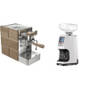 Stone Espresso Mine Premium Wood + Eureka Atom 60, white
