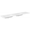 Sapho Aruba umývadlo 240x51.5 cm obdĺžnik umývadlo na nábytok-dvojité biela AR240-B2L
