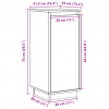 vidaXL Komoda biela 31,5x34x75 cm borovicový masív - Biela - 98994-61200