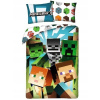 Posteľná sada najvyšších štýlov 123 140 x 200 cm odtiene zelenej (Minecraft Cotton Bedding 140x200 cm + vankúš)
