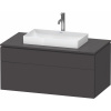 DURAVIT L-Cube závesná skrinka pod umývadlo na dosku, 2 zásuvky, 1020 x 550 x 482 mm, grafit super matná, LC4881080800000