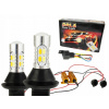 2v1 DENNÉ LED svetlá + SMEROVKY DRL W21W