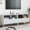 TV skříňky 2 ks bílé 68 x 39 x 50,5 cm ocel Bílá 843053