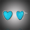 GRACE Silver Jewellery Stříbrné náušnice s tyrkysovým magnezitem Katherine, stříbro 925/1000 E-BSE591/68 Tyrkysová