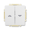 ABB, s.r.o. Swing - 3557G-A88340 B1 - Ovládač 1/0+1/0, prístroj, kryt - biela