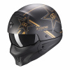 Moto prilba SCORPION EXO-COMBAT EVO ROCKSTAR zlatá - Veľkosť XS
