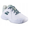 Juniorská obuv Babolat Propulse 3 Junior Wimbledon All Court - white/dark green - Biely (37)