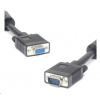 Predlžovací kábel PREMIUMCORD VGA 3 m (HD15M/F, dvojité tienenie, feritové jadrá), čierny kpvc03