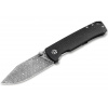 Vega Böker Manufaktur Solingen 111103DAM Tiger-Damascus vreckový nôž 8,5 cm, damašek, čierna, Micarta