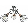 Stropné svietidlo Luster LOFT 3X E27 DIAMANTOVÁ ČIERNA (Stropná lampa podkrovie luster 3x E27 čierny diamant)