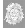 ZUTY Bodkovanie - FAREBNÝ LEV PORTRÉT III Rámovanie: vypnuté plátno na rám, Rozmer: 80x100 cm