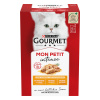 Gourmet Mon Petit mokré krmivo, 24 x 50 g, 3 + 1 zdarma - kačacie, kuracie, morčacie