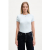 Tommy Jeans basic tričko dámske bavlnené s elastanom DW0DW17383 modrá XS