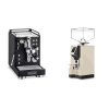 La Pavoni Mini Cellini, black + Eureka Mignon Specialita, CR cream