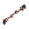 Uzol HipHop bavlnený 4 knôty, šedá, tm.šedá, oranžová 61cm, 700g