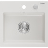 Mexen Milo granitový jednokomorový drez 435 x 410 mm, biela- 6505441000-20