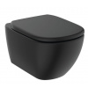 Ideal Standard Tesi - Závesné WC RimLS+ 36x53 cm hodvábna Čierna+WC sedátko SoftClose T5361V3