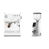 Ascaso Steel DUO PID, White&Wood + Eureka Atom W 75, chrome
