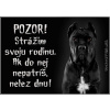 Tabuľka pozor pes (Cane corso, pozor zlý pes)