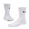 Tréningové Ponožky (3 páry) Under Armour UA Performance Cotton Biele L