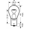 OSRAM 12V P21W (BA15s) 21W štandard (1ks)