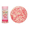 Cukrové zdobenie Mini srdiečka - ružové/biele/červené - 60 g - FunCakes
