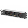 DIGITUS Digitus DN-95418 napäťová distribučná jednotka (PDU) 4 AC zásuvky/AC zásuviek 0U/1U Čierna (DN-95418)