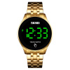 Skmei 1579 celokovové LED hodinky Touch Me Zlaté