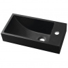 Sapho Ariana Umývadlo, 50x25cm, pravá batéria, čierna matná, SM016B