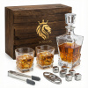 Súprava na whisky a drinky - karafa ako darček pre muža / chlapa + 2 poháre