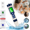 ELEKTRONICKÝ MERAČ PH 5 V 1, TESTER JAKOŚCI WODY S PODSVIETENÍM LCD
