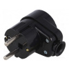 Uni zástrčka a zásuvka so zemným kontaktom 16A WT-16U/G BLACK